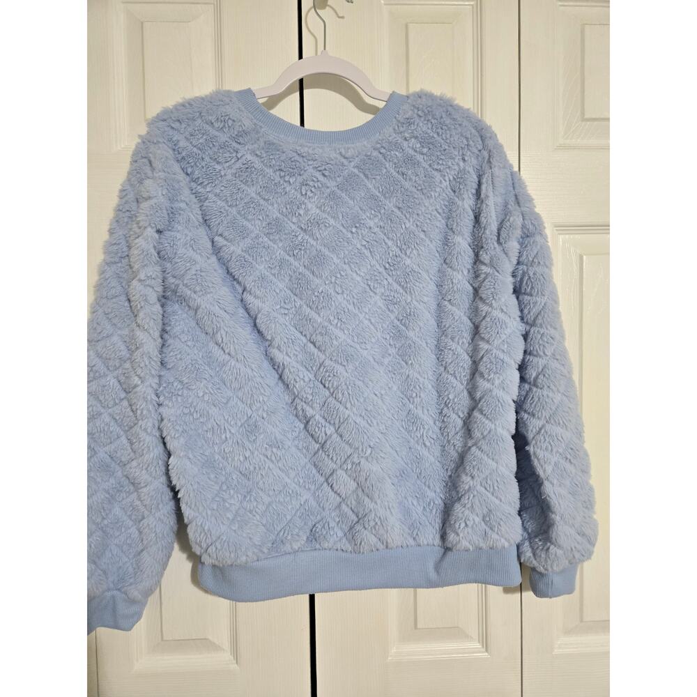 Cato large women's light blue fuzzy sweater - Picture 5 of 11